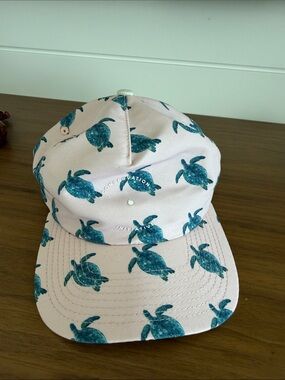 Pink Sea Turtle Print Cap - Conservation Initiative
